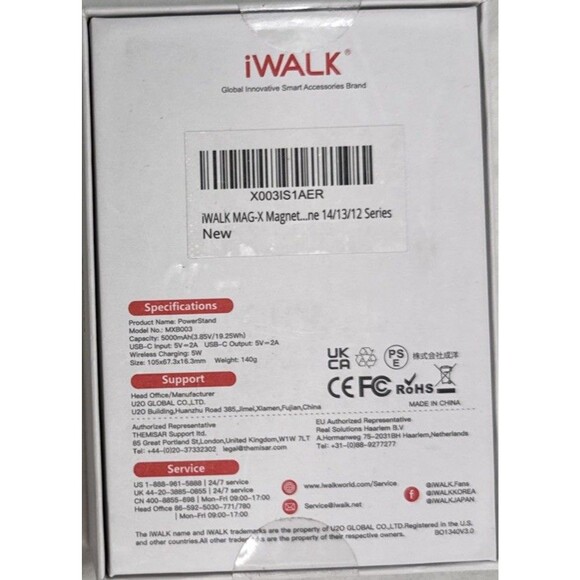 iWALK Magnetic Power Bank Adjustable Stand Purple Powerstand iPhone Prop NIB - Picture 9 of 9